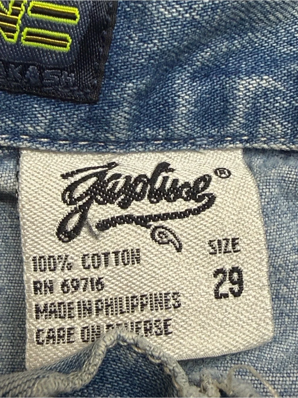 VTG Gasoline Ralph Nakash Denim Shorts 29 Baggy JNCO Style Skate Y2K Distressed